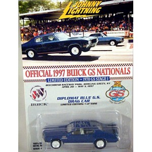 Johnny Lightning Promo - Official 1997 Buick GS Nationals LE 1970 GS Stage 1 Diplomat Blue GS Drag Car