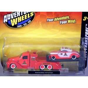 Maisto Elite Transport Set - Fire Department Missle Tow Truck and 37 Ford Fire Chief Coupe