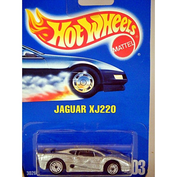1991 Hot Wheels Blue/White Card #203 JAGUAR XJ220 Dark Blue w/Gold Lace Sp-Varia