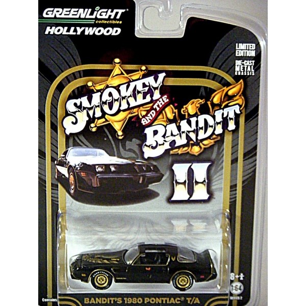 Greenlight 1/64 Smokey and The Bandit II Bandit's 1980 Pontiac Tran Am Chase Car 
