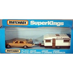 Matchbox Superkings (K-69-8) Jaguar XJ6 & Caravan Trailer