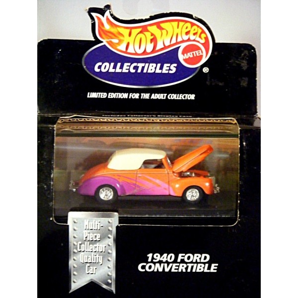 Details about   Mattel Hot Wheels 1940 Ford Convertible Coupe Classic 1998