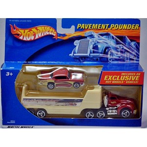 Hot Wheels Pavement Pounders - 1957 Chevy Belair and Transporter