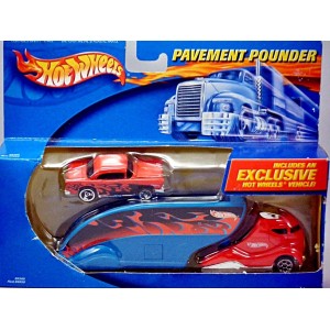Hot Wheels Pavement Pounders - 1955 Chevy Belair and Transporter