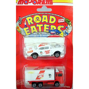 Majorette Road Eaters Set - Peter Pan 1957 Chevy Belair and Delivery Truck