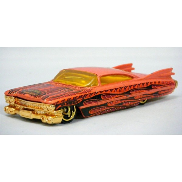 2000 Hot Wheels 100 Orange 1959 Cadillac Eldorado Woodie Real Riders Open Hood for sale online 