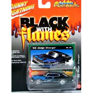 Johnny Lightning Street Freaks - Black With Flames - 1966 Dodge Charger