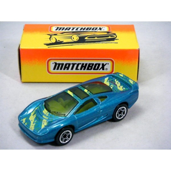 NEW in BOX MATCHBOX MB 26 JAGUAR XJ220 BLUE with GOLD DETAILING 