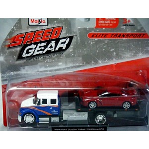 Maisto Speed Gear Elite Transport Set - International Durastar Flatbed & Nissan GT-R