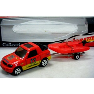 Majorette Trailers Series - Toyota Rav 4 with Inflatable Boat