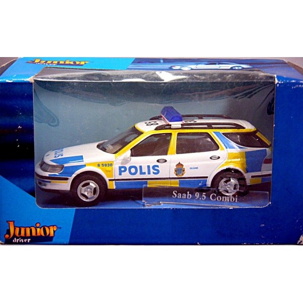 Junior Driver 1:43 Scale Diecast Model Car Saab 9-5 Blue