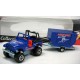 Majorette Trailers Series - Airport Luggage Service Jeep & Trailer