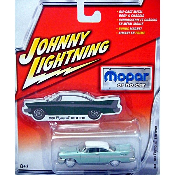 Johnny Lightning Mopar BLACK w/ Disc Rims E19 #2  '58 Plymouth Belvedere