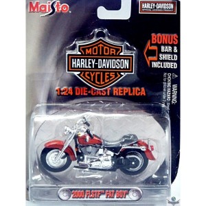 MAISTO HARLEY-DAVIDSON 1:24 - 2000 FLSTF FAT BOY