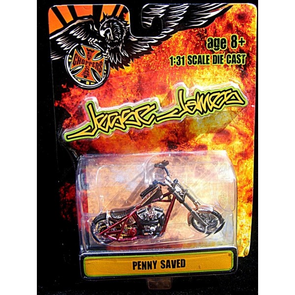 West Coast Choppers 1:10 Scale Jesse James Penny Saved Yellow Rare New 