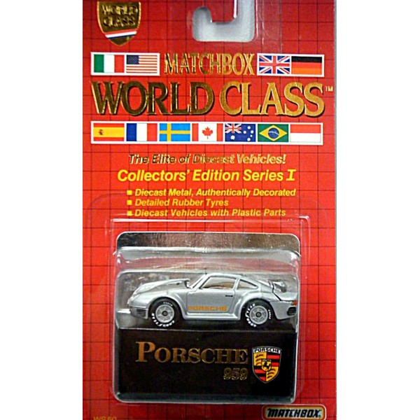 Silver 1993 ROW Super Fast Short BP KKar Matchbox MB7 Porsche 959