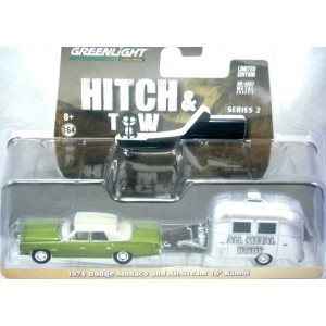 Greenlight Hitch and Tow - 1974 Dodge Monaco and Airstream Bambi Trailer