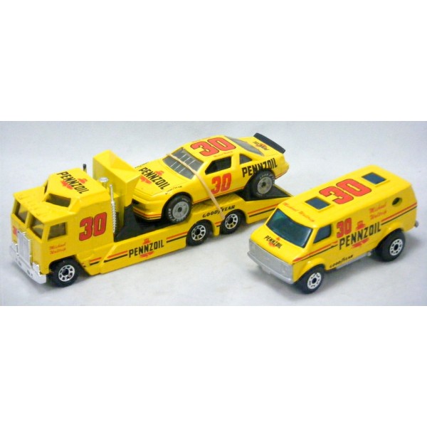 Matchbox Super Stars Michael Waltrip NASCAR Pennzoil Team Convoy Set ...