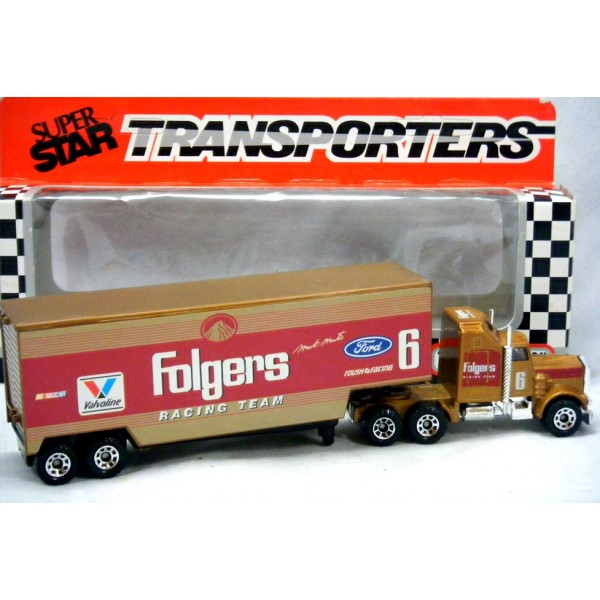 Matchbox Super Stars Mark Martin Folgers Kenworth Transporter - Global ...