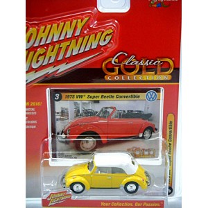 Johnny Lightning R2- Classic Gold - 1975 VW Super Beetle Convertible