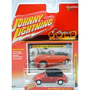 Johnny Lightning R2- Classic Gold - 1975 VW Super Beetle Convertible