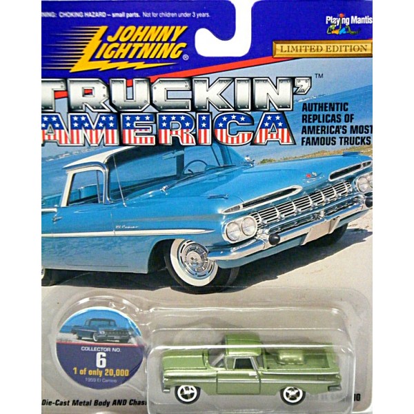 Johnny Lightning 1:64 LOOSE Mist Blue Poly 1965 CHEVROLET EL CAMINO Wagon Pickup