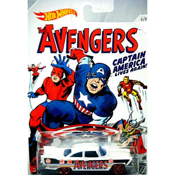 Hot Wheels Avengers Captain America 1957 Plymouth Fury Long Card Mattel 