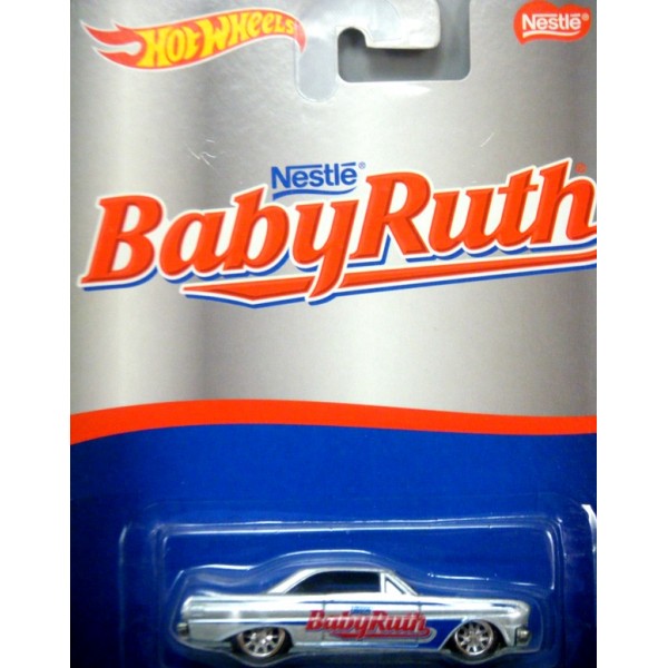 Hot Wheels 2016 Pop Culture Nestle Baby Ruth '64 Ford Falcon Sprint REAL RIDERS 