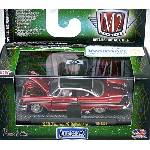 1/64 1958 Plymouth Belvedere R52 M2 Machines Auto Meets Release 52