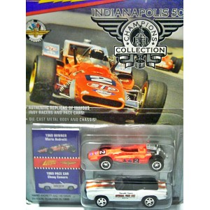 Johnny Lightning Indianapolis 500 Champions Collections: 1969 Chevrolet Camaro Pace Car and 69 Mario Andretti Indy Car
