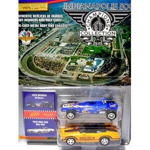 Johnny Lightning Indianapolis 500 Champions set with 70 Oldsmobile 442 and 70 Al Unser Johnny Lightning Special