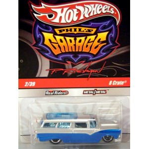 Hot Wheels Phils Garage 1955 Ford Station Wagon - 8 Crate
