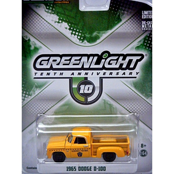1:64 Greenlight Tenth Anniversary 1965 Dodge D-100 Pickup