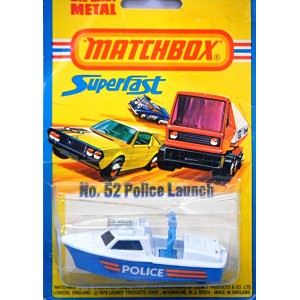 Matchbox Police Launch Patrol Boat