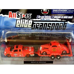 Maisto Elite Transport Set - Fire Department Ford F-150 Pickup Truck and 1936 Ford Coupe