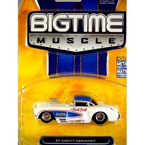 1/24 Scale Blue 1957 Chevy Corvette Bigtime Muscle Series 