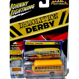 Johnny Lightning Street Freaks - Demolition Derby - 1957 Chevrolet School Bus