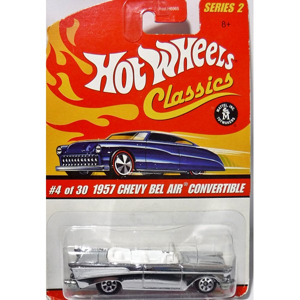 HOT WHEELS 1957 CHEVY BEL AIR CONVERTIBLE Classics 4/30 Die-Cast Car MOC 2005 