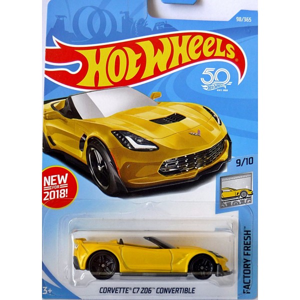 Neu !!! Hot Wheels 2018 Corvette C7 Z06 Convertible !! 