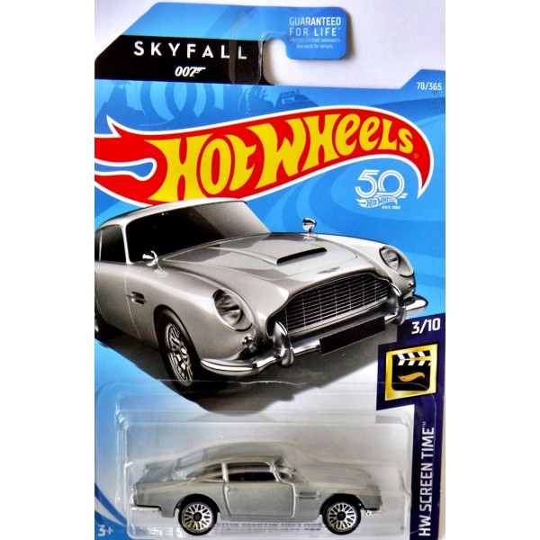 2016 Hot Wheels #101 Then and Now 1/10 ASTON MARTIN 1963 DB5 Black w/Lace Spokes 