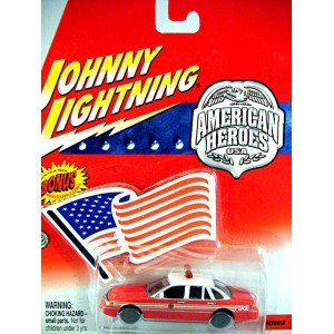 Johnny Lightning American Heroes - Ford Crown Victoria Fire Chief Car