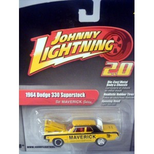 Johnny Lightning 2.0 1964 Dodge 330 Superstock 426 Hemi NHRA Bill Maverick Golden Race Car