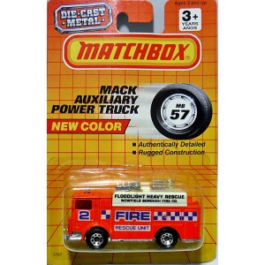 Matchbox - Mack Auxilliary Power Fire Truck
