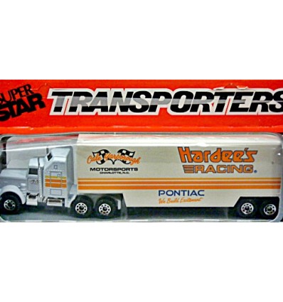 Matchbox NASCAR SuperStars - Cale Yarborough Pontiac Hardees Racing Kenworth Conventional Transporter