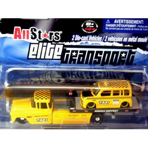 Maisto Elite Transport Set 57 Chevy Taxi Co Flatbed and Scion Xb Taxi