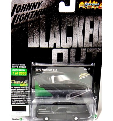 Johnny Lightning Street Freaks - Blacked Out - 1970 Plymouth GTX