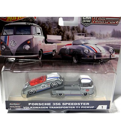 Hot Wheels Car Culture - Team Transport - Porsche 356 Speedster & Volkswagen T1 Flatbed