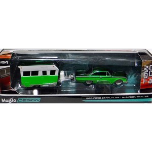 Maisto - Tow & Go - 1960 Ford Starliner and Alameda Trailer Set