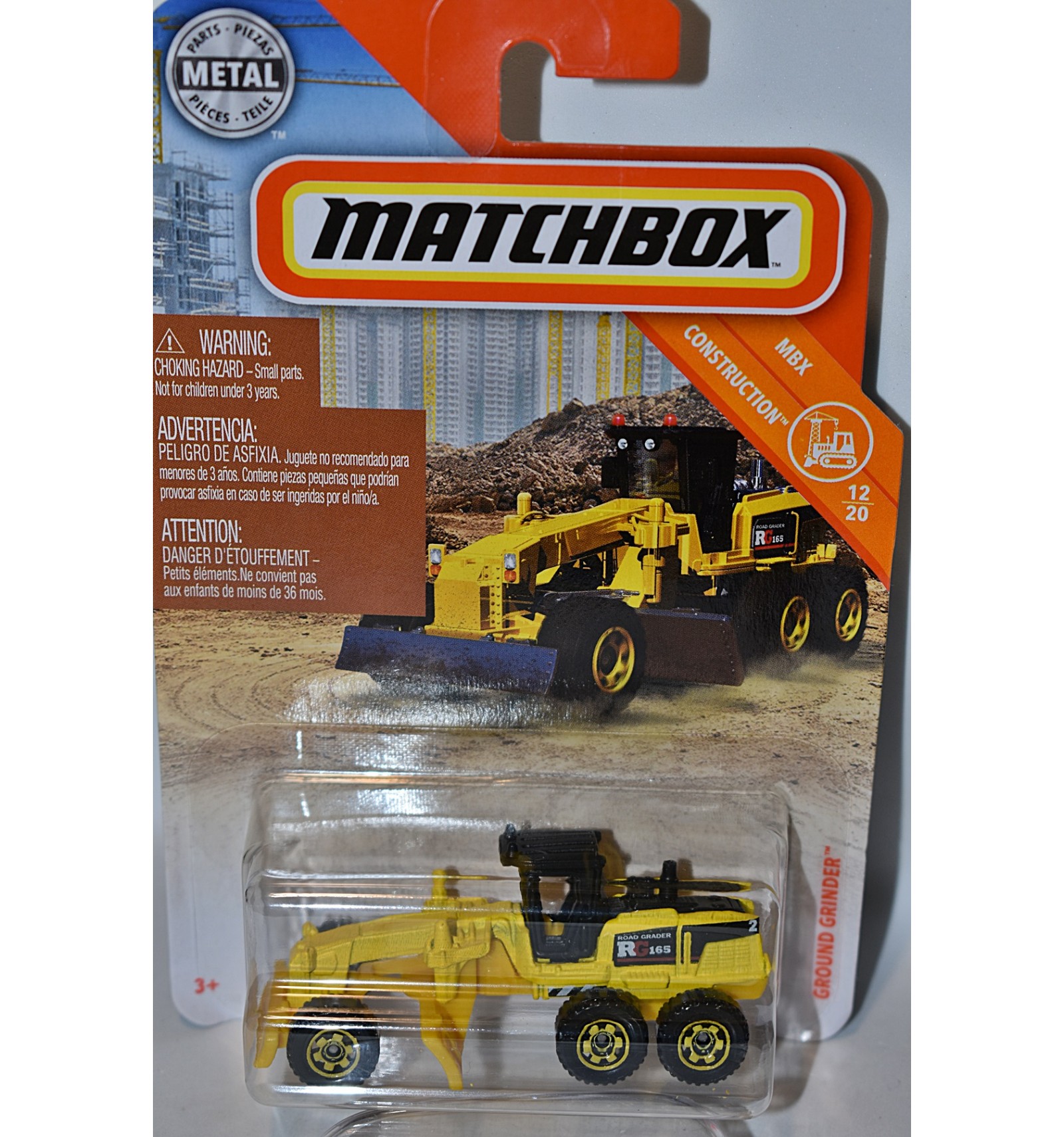 Matchbox 2015 #027/120 2015 Mini Dozer MBX Construction Long US 28 " Carte 