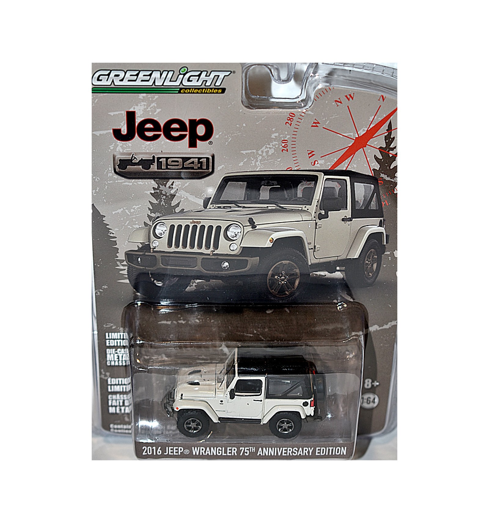 Greenlight Anniversary Series - Jeep 75th Anniversary - Jeep Wrangler -  Global Diecast Direct